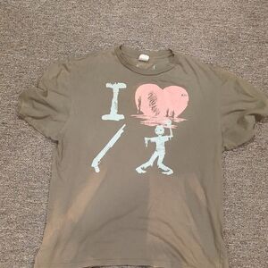 Threadless Green Short Sleeve Tee with Graphic Design